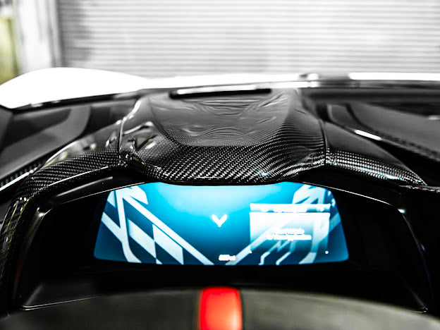 2020+ CHEVROLET CORVETTE C8 CARBON FIBER UPPER DASH INSTRUMENT PANEL FULL COVER KIT